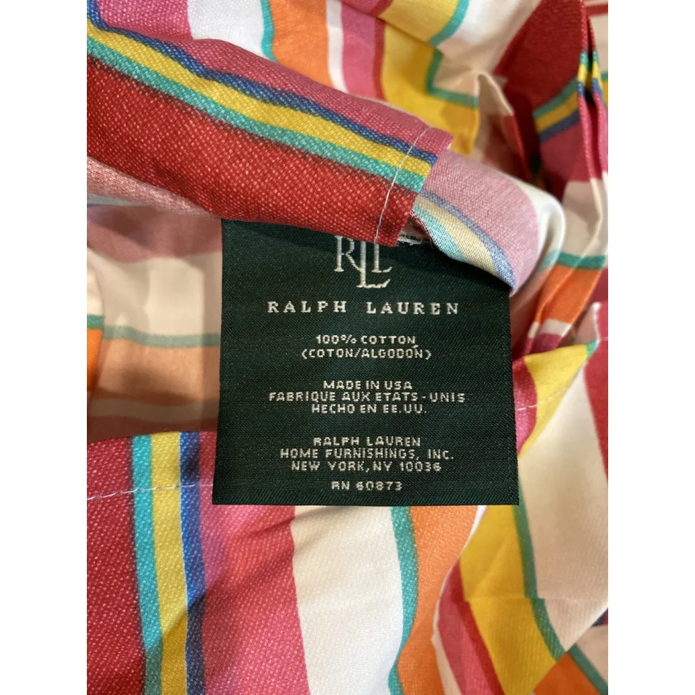 Ralph Lauren Beachside Preppy Stripe Cotton Twin Duvet Cover Vintage New